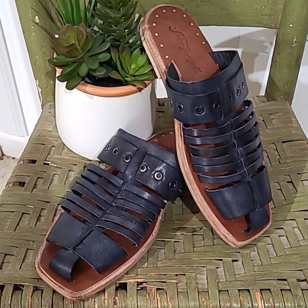 Free People Black Huarache Sandal